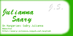 julianna saary business card